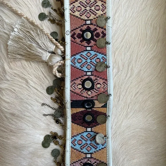 Free People Tapestry Belt with coin details The Tailored Sportsman Tapestry Belt - Franklin Saddlery main image 2